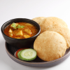Aloo Puri With Halwa